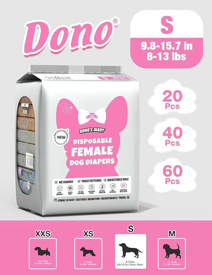 Dono's Female Diapers 10pc